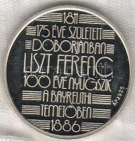 1986 "Liszt" emlékveret 12,1g  ezüst T:PP