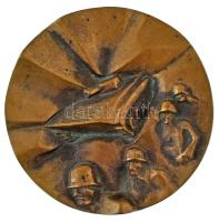 1980 k. "Magyar Néphadsereg 4891 - Zalaegerszeg" a 8. gépkocsizó lövészhadosztály-parancsnokság öntött, kétoldalas bronz plakettje (81mm) T:AU