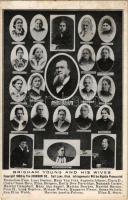 Brigham Young and his wives. Johnson (lyukak / pinholes)