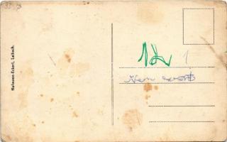 Gorizia, Görz, Gorica; Erzbischöfliches Palais / WWI ruins of a palace, soldiers. Hofmann-Eckerl (EB...