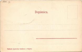 1907 Eszék, Essegg, Osijek; Opkopnicka vojarna. Ljudevit Szekler / Pionier Kaserne / military barrac...