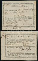 1842 2 db Recepisse Baron Rothschildnak címezve / 2 Recepisse to Baron Rothschild
