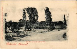 Lőcse, Levoca; Részlet az északi külvárosból. Patz Emil kiadása / suburban, street (EK)