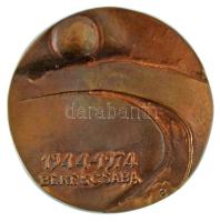 Mladonyiczky Béla (1936-1995) 1974. "Békéscsaba 1944-1974" egyoldalas, öntött bronz emlékplakett (94mm) T:AU