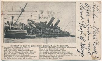 1900 SAALE im Hudson River, 30. Juni 1900. / SS Saale (EB)