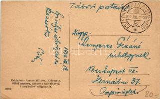 1941 Kolomyia, Kolomea, Kolomyja; Rynek. Artur Müller / square + "Központi Tábori Postahivatal&...