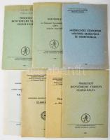 Magyar Honvédelmi Szövetség belső használatra készült kiadványai, 6 db: Összetett honvédelmi verseny szabályzata.; Sorkötelesek általános honvédelmi versenyének szabályzata.; Mesterlövész csoportok működési szabályzata és versenykiírása.; stb. Bp., 1980-1985, MHSZ. Kiadói tűzött papírkötés, vegyes állapotban.