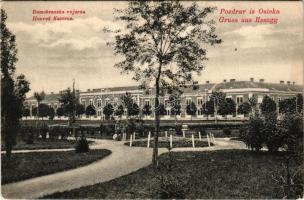 Eszék, Essegg, Osijek; Domobranska vojarna. Eugenije Pollak / Honvéd Kaserne / Honvéd laktanya / K.u.K. military barracks (EK)