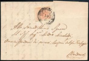 ~1857 15 centes levélen / on cover
