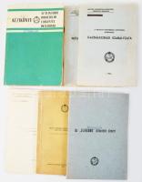 Magyar Honvédelmi Szövetség belső használatra készült kiadványai, 6 db: Az ,,Élenjáró" kitüntető címért.; A Magyar Honvédelmi Szövetség klubjainak gazdálkodási szabályzata.; Kézikönyv az általános honvédelmi előképzés oktatóinak.; stb. Bp., 1968-1984, MHSZ. Kiadói papírkötés, változó állapotban.