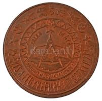 1992. (?) "Zalka Máté Katonai Műszaki Főiskola - 25 éves a Fegyvernemi Tisztképzés" egyoldalas bronz emlékérem, technológiailag hibás darab: duplaveret, félrevert (84mm) T:XF