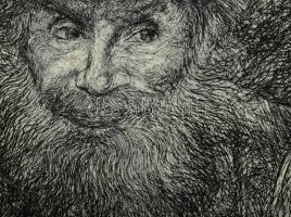 Olvashatatlan jelzéssel (Gazdag Péter?): Páros. Rézkarc, papír. 29,5x39,5 cm