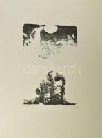 Olvashatatlan jelzéssel, feltehetően román művész: Metamorfózis. Litográfia, papír. III/IV számozással. 40,5x29,5 cm