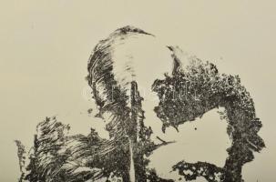 Olvashatatlan jelzéssel, feltehetően román művész: Metamorfózis. Litográfia, papír. II/III számozáss...