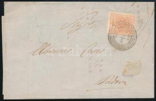 1854 15 centes levélen / on cover