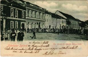 1899 Igló, Zipser Neudorf, Spisská Nová Ves; Evangélikus elemi és polgári leányiskola. Csetényi Emil kiadása / Lutheran school (b)