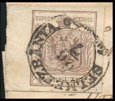1850 6kr 7 mm-es nagy ívszéllel levélen / 6kr with 7 mm margin on cover "SELMETZBÁNYA" - E...