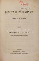 [Bock, Carl Ernst (1809-1874)] Prof. Dr. C. E. Bock: Bonctani zsebkönyv. Ford.: Schmidt György. Lenhossék József előszavával. Pest, 1862., Trattner-Károlyi, VII+572+LXXXIX p. Későbbi félbőr-kötésben, a gerincen magánkönyvtári címkével, márványozott lapélekkel, kopott borítóval, kissé foxing foltos lapokkal, orvostanhallgató névbejegyzésével ("Mihájlovits Miklós orvosnövendék 1879") és ceruzás aláhúzásaival és bejegyzéseivel.