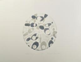 Kovács Valéria (1960-): Fabospora fragilis, 2003. Litográfia, papír, jelzett. Művészpéldány E.A. IV./V. d: 29,5 cm