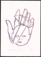 Olvashatatlan jelzéssel: Hommage a Vajda Lajos (olvashatatlan címmel). Szitanyomat, papír. 23x18 cm