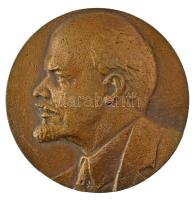 Szovjetunió DN "Lenin" egyoldalas, öntött bronz emlékplakett (77mm) T:AU Soviet Union ND "Lenin" one-sided, cast bronze commemorative plaque (77mm) C:AU