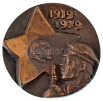 Szovjetunió DN "Lenin 1919-1979" egyoldalas, öntött bronz emlékplakett (90mm) T:AU, patina Soviet Union ND "Lenin 1919-1979" one-sided, cast bronze commemorative plaque (90mm) C:AU, patina