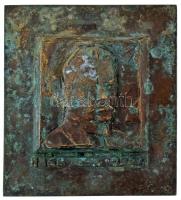 1966. "Korányi Sándor 1866-1944 / Korányi Sándor Társaság" kétoldalas, öntött bronz emlékplakett, "1969"-es gravírozással (96x106mm) T:XF, patina