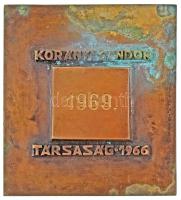 1966. "Korányi Sándor 1866-1944 / Korányi Sándor Társaság" kétoldalas, öntött bronz emlékp...