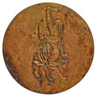 1970. "A Szocialista Igazságügyi Szolgálatáért 1945-1970" kétoldalas bronz emlékérem, névre szóló gravírozással (Dr. Miess Egon bírónak) (98mm) T:XF, patina