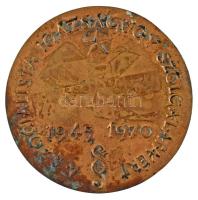 1970. "A Szocialista Igazságügyi Szolgálatáért 1945-1970" kétoldalas bronz emlékérem, névr...