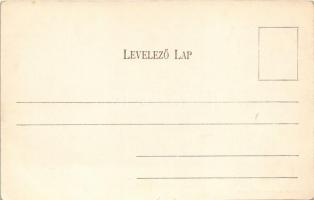 1904 Huszt, Chust, Khust; Fő utca, vár, templom, üzletek. Ausländer Ignác kiadása / main street, cas...