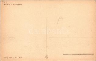 Pola, Pula; Panorama / látkép, kikötő, gőzhajók / general view, port, steamships (EK)