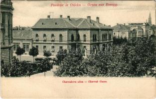 1914 Eszék, Essegg, Osijek; Chavrakova ulica. Ljudevit Szekler / Chavrakgasse / utca / street (EK)