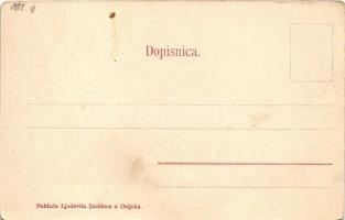 1914 Eszék, Essegg, Osijek; Chavrakova ulica. Ljudevit Szekler / Chavrakgasse / utca / street (EK)