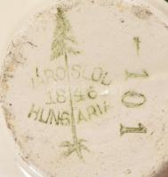 Városlődi kerámia "Szekszárdi emlék" feliratú mázas kerámia mini korsó és edény jelzett, d...