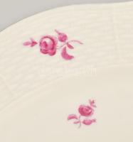 Herendi süteményes tálca. Kézzel festett, jelzett, minimális kopással d: 32 cm