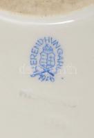 Herendi süteményes tálca. Kézzel festett, jelzett, minimális kopással d: 32 cm