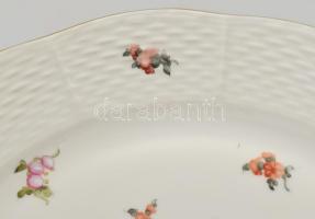 Herendi tányér. Kézzel festett, jelzett, lepattanással d: 25 cm