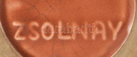 Zsolnay keménycserép váza. Érdekes irizáló mintával. Jelzett, száján minimális pattanás. m: 16,5 cm