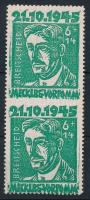1945 Mi 20a függőleges pár, középen fogazatlan / vertical pair, imperforate in the middle