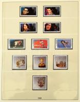 NSZK szép és teljes gyűjtemény 1977-1989 Lindner előnyomott falcmentes albumban, barna gyűrűs borító...