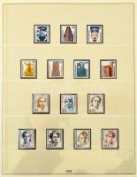 NSZK szép és teljes gyűjtemény 1977-1989 Lindner előnyomott falcmentes albumban, barna gyűrűs borító...