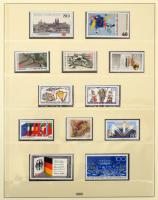 NSZK szép és teljes gyűjtemény 1977-1989 Lindner előnyomott falcmentes albumban, barna gyűrűs borító...