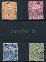 1900-1913 4 db lemezhibás Turul bélyeg