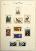 Európa motívum gyűjtemény Leuchtturm falcmentes előnyomott albumban, zöld rugós borítóval (Mi EUR 1.240.-)