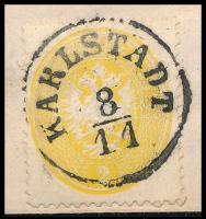 1864 2kr levélen / on cover "KARLSTADT"