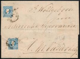 1860 2 x 15kr levélen / on cover
