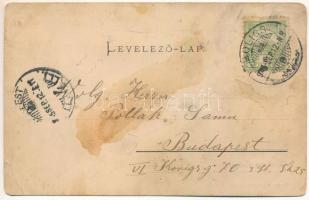 1905 Holics, Holic; utca, templom télen. Wiesner Alfréd kiadása / street view, church in winter (fl)