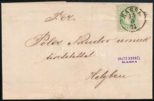 1871 3kr helyi levélen / on cover "KASSA"