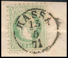 1871 3kr helyi levélen / on cover "KASSA"